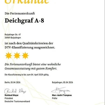 3-sterne Deichgraf A-8, Nordsee Mit Balkon, Parkplatz, Pool & Sauna, Wlan Apartment Burhave